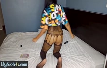 Cute big ass Asian teen dancing in hot lingerie before hot masturbation